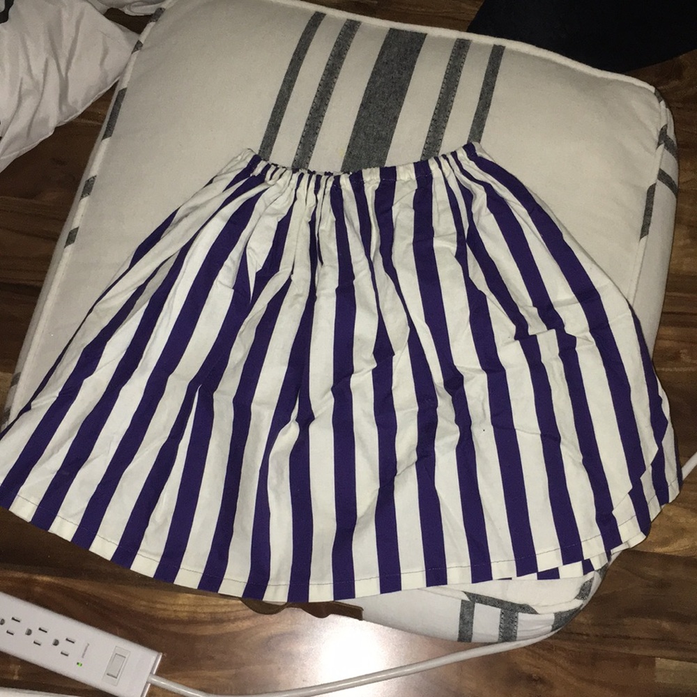 Purple and white A line skirt